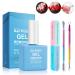 Gel Nail Polish Remover with Shape 'N' Buff Nail Buffer & Cuticle Pusher in 2-5mins Simple Easy Gel Nail Polish Remover Set (colorful set#1)