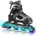 MammyGol Adjustable Inline Skates for Kids with Light up Wheels - Black Medium (1-3US) - Buy Online on GoSupps.com