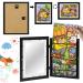 Picture frame children's drawings children artificial frame front opening art frame children art photo frame children fillable art photo frames for opening synthetic photo frames for children pictures A4 artificial frame black/1