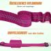 Slowton Adjustable Double Dog Leash for 2 Dogs - 360 Rotatable Reflective No-Split Design for Medium to Large Dogs (9kg+) - Rose Red - Buy Online on GoSupps.com