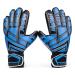 Malker goalkeeper gloves football gloves for adults and youth children with finger protection strengthen grip slipproof equipment prevents injuries blue/black 7