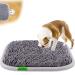 LAMTWEK Snuffle Mat for Dogs, 17" x 21" Dog Snuffle Mat Interactive Feed Game for Boredom, Encourages Natural Foraging Skills and Stress Relief, Easy to Fill Machine Washable Grey