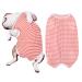 WLLHYF Subject to recovery of dogs after the operation Comfortable shirt for puppies after castration for large small dogs (pink white stripes) (XS)