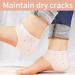 Silicone Heel Protectors 4Pcs - Plantar Fasciitis Relief Gel Heel Cups for Men & Women - Ankle Sleeves for Blisters - White - Buy Online on GoSupps.com