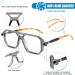FEISEDY Vintage Square Blue Light Blocking Glasses - Unisex 70s Flat Aviator Anti-Glare Transparent Grey 52mm - Ideal for Computer Use - Buy Online on GoSupps.com