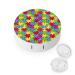Autism Awareness Round Case For Contact Lens Kit Storage Box with Mirror Printed