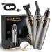 AREYZIN Ear and Nose Hair Trimmer Rechargeable 3-in-1 Versatile Trimmer for Men Professional Painless Electric Shaver for Nose Ear Beard Facial Pubic Hair Body Hair Trimmer for Men, Wet or Dry Use Silver
