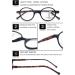 Vevesmundo Anti Blue Light Reading Glasses - Retro Round Nerd Glasses for Women & Men | Multifocal Blue Light Filter | Black & Leopard 3.0x - Buy Online on GoSupps.com