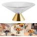 Ioensy Glass Fruit Bowl Decorative Glass Bowl Pedestal Bowl for Kitchen Counter Centerpiece Lines Gold - Buy Online on GoSupps.com