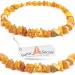 Bank chain dog - amber collar for dogs & cats - fled dog collar natural amber neck band for large and small dogs 32 cm