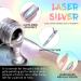 U-Shinein Metallic Painting Gel Nail Art 3D Mirror Effect Gel Nail Polish Painted Drawing Gel Build in Thin Brush Soak Off Silver Gel for Salon Home DIY Manicure Laser Silver - Buy Online on GoSupps.com