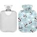 Panda-01 Hot Water Bottle with Cover | 2L Pain Relief Water Bag for Feet & Bed Warmer Ideal for Pregnant Women | International Shipping - Buy Online on GoSupps.com