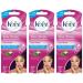 VEET ReadyToUseWaxStrips Hair Remover Face 12 ea (Pack of 3)