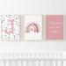Pompom Prints Set of 3 Girls Bedroom Prints Rainbow Nursery Prints Scandi Boho Style Nursery Decor Playroom Prints Picture Frames not Included (5x7 Inch J) 5x7 Inch J