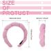 Spa Headband Soft Puffy Makeup Headband Wide Padded Headband Velvet Padded Headband Fashion Skincare Bubble Sponge Headbands Cute Women Girl Hair Accessories (Pink) - Buy Online on GoSupps.com