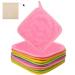 9 pieces made of microfiber 15 x 15 cm Septic Minor Pads washable Leacon reusable microfiber face cleaning cloth with storage bag pink green orange crook violet 1 piece (9 Pack)