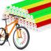 inheming 48 PCS Bike Spoke Reflectors, Bicycle Wheel Spoke Wraps Decoration, Riding Reflective Warning Strips Clip Tube for Kids Road Mountain Bike