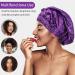 2PCS Satin Hair Braid Bonnet - Black+Purple | Extra Long & Foldable Sleep Cap for Black Women - Single Layer Soft Hair Bonnet for Dreadlocks - Buy Online on GoSupps.com
