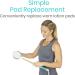Vive Lotion Applicator Replacement Pads (6 Pack) - Long Reach Handle Shower Scrubber for Self-Back Application - Bath Brush for Skin Cream, Suntan, Tanning, Aloe - Men, Women - Buy Online on GoSupps.com
