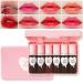 BEFIVECOK 6 Colors Lip Tint Stain Set  Natural Moisturizing Lightweight Korean Lip Tint  High Pigment Waterproof Lip Gloss  Multi-use Long-Lasting Non-Sticky Korean Lipstick (Set B)
