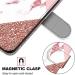 Nadoli Leather Mobile Phone Case for Samsung Galaxy J6 Plus - Colorful Pink Marble with Strap Card Slot & Stand | Stylish Protective Wallet Case - Buy Online on GoSupps.com
