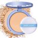 Oil Control Face Pressed Powder Matte and Smooth Translucent Powder Setting Powder Makeup Waterproof Long Lasting Finish Face Powder Cruelty-free 0.35Oz (03 Dark)