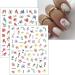 JMEOWIO 9 Sheets Flower Leaves Nail Art Stickers Decals Self-Adhesive Spring Summer Colorful Floral Nail Supplies Nail Art Design Decoration Accessories - Buy Online on GoSupps.com