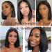LEOSA Brazilian Straight U/V Part 12 Bob Wig for Black Women - Glueless, Upgrade Clip In Half Wig - 1B Color - Buy Online on GoSupps.com
