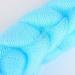 Goodplan Durable Braid Mesh Shower Sponge Stripes - Skin Peeling Cleaner for Bathroom - Blue & White - 1 Piece | International Shipping Available - Buy Online on GoSupps.com