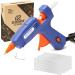 Gluerious Mini Hot Glue Gun with 30 Glue Sticks for Crafts School DIY Arts Home Quick Repairs  20W  Blue