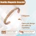 EnerCoppeX Copper Magnetic Bracelet for Women - Detox Jewelry with 3500 Gauss Magnet (CPB-1072SG) - Buy Online on GoSupps.com