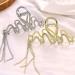 Bedazzled Sparkle Claw Clip with Dangling Chain - Fancy Gold Hair Clip for Women - Buy Online on GoSupps.com