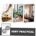 Alipis 2pcs Office Wooden Dining Three-dimensional Hollow Geometric for Modern Background Flower Home - Buy Online on GoSupps.com