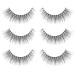 Smilart Fluffy Eyelashes 12mm Natural Look 3 Pairs False Eyelashes Wispy False Lashes Cat Eye Fake Eyelashes Resuable 3D Short Small Face Strip Lashes (6-12mm)