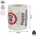 4er Set Happy Birthday Toilet Paper | 40th Birthday 2-Layer 180G/sqm | Fun Party Supplies | International Shipping - Buy Online on GoSupps.com