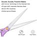 Professional Dog Grooming Scissors Shears - 6.5 Straight & Curved Blades for Precision Cutting - Rainbow Finish - Japanese Stainless Steel - Purple Handle - Buy Online on GoSupps.com