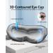 Weighted Eye Mask for Sleeping | Blackout Sleep Mask for Men & Women | FACEMOON Memory Foam 3D Contoured Eye Covers | Travel Essentials & Meditation Blindfold (Gray - Buy Online on GoSupps.com