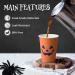 Confettiville Halloween Disposable Paper Party Cups Bulk 50 Pack Leak-Resistant 12 oz Hot and Cold Cups for Restaurants and Parties Jack-O-Lantern Black & Orange - Buy Online on GoSupps.com