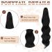 FESHFEN Ponytail Extensions 20 inch Long Wave Ponytail Claw Clip in Pony Tail Hair Extensions Off Black Wavy Ponytails Synthetic Hairpieces for Women Girls - Buy Online on GoSupps.com