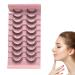 False Eyelashes Half Lashes Wispy Lashes 10 Pairs Natural Half Eyelashes Wispy Eyelashes Cat Eye Short Eyelashes Natural Look False Eyelashes Cat Eye Wispy Corner Lashes Fluffy Wispy False Eyelashes