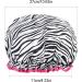 Double Thickened Waterproof Zebra Shower Cap - Trendy Design for Bathing - 1 Piece - Buy Online on GoSupps.com