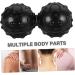 Clispeed Double Massage Ball Set - 3pcs Lacrosse & Yoga Peanut Balls for Body Relief - Medium Black Massage Roller - Buy Online on GoSupps.com