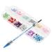 POPETPOP 1 Set crystal rhinestones flatback colorful rhinestones Nail Pen jewelry tool drawing tool Diamond drawing bead set diamond brush charm beads painting pen nail flat blue suit 16x1cm Blue