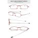 LANOMI Folding Reading Glasses - Mini Metal Blue Light Filter for Women & Men Compact with Case 1.75 Diopters - Red - Buy Online on GoSupps.com