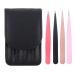 12 pc colored eyebrow clip eyelash tweezing for extensions eyebrow-clip-tool eyebrow-up tweezers tool pointed sharp mouth clip Miss steel 9.5x1.5cmx3pcs as shown x 3 pieces