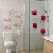 Bathroom Wall Decals Set - Wash Brush Flush Floss Rules Decor Stickers - Waterproof Flower Sign for Home - DIY Bathroom Kitchen Decorations - Buy Online on GoSupps.com