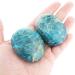 Orientrea Blue Apatite Palm Stone-2 Pcs Blue Apatite Pocket Energy Stone Smooth Healing Crystal Worry Stone Blue Apatite(2 Pcs)