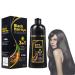 500ml shampoo for black hair instant hair shampoo hair color shampoo for gray hair natural 3in1 hair color shampoo for men and women 2