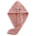 Hair Towel Wrap Hair Drying Towel Cute Cat Coral Fleece Hair Towel Dry Hair Hat Bath Hair Hat Hair Dry Hat Hair Towel Wrap Bathing Wrapped Hat for Women and Girls Pink