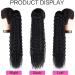 24 inch Long Curly Drawstring Ponytail Extension - Synthetic Hairpiece for Women in 1B# 24 inch - Buy Online on GoSupps.com